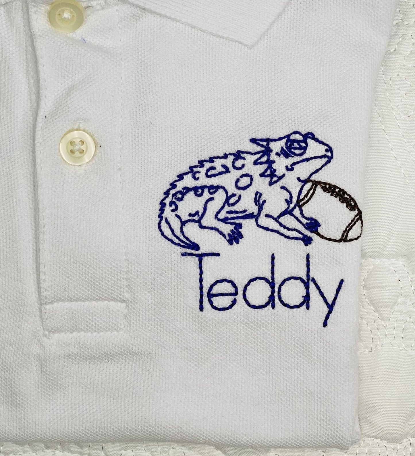 Boys Polo Horned Frog Design