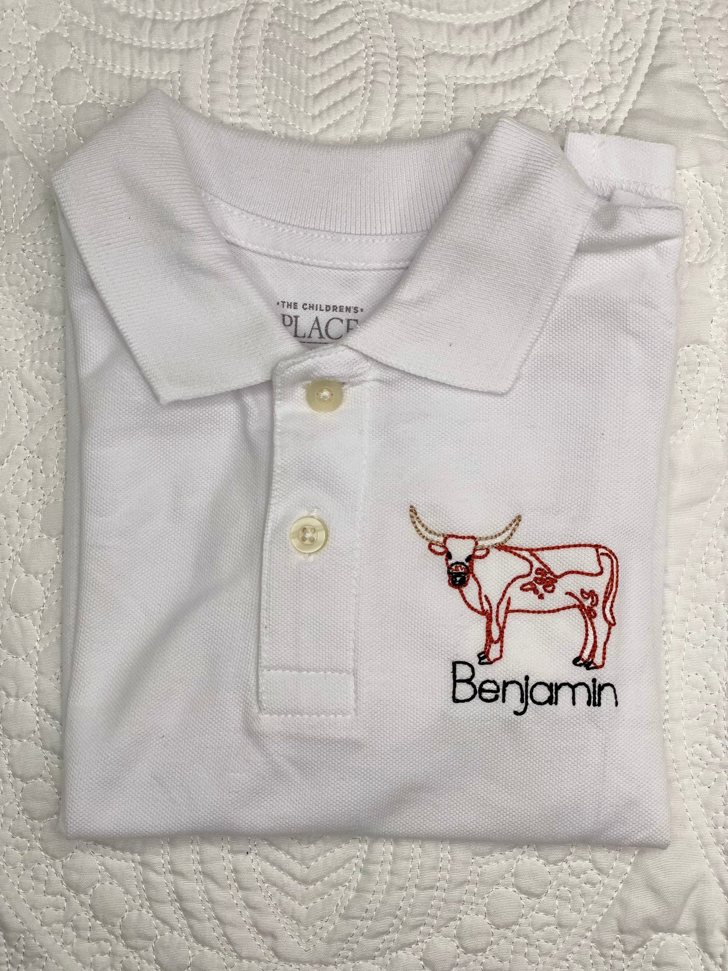 Boys Polo Longhorn Design