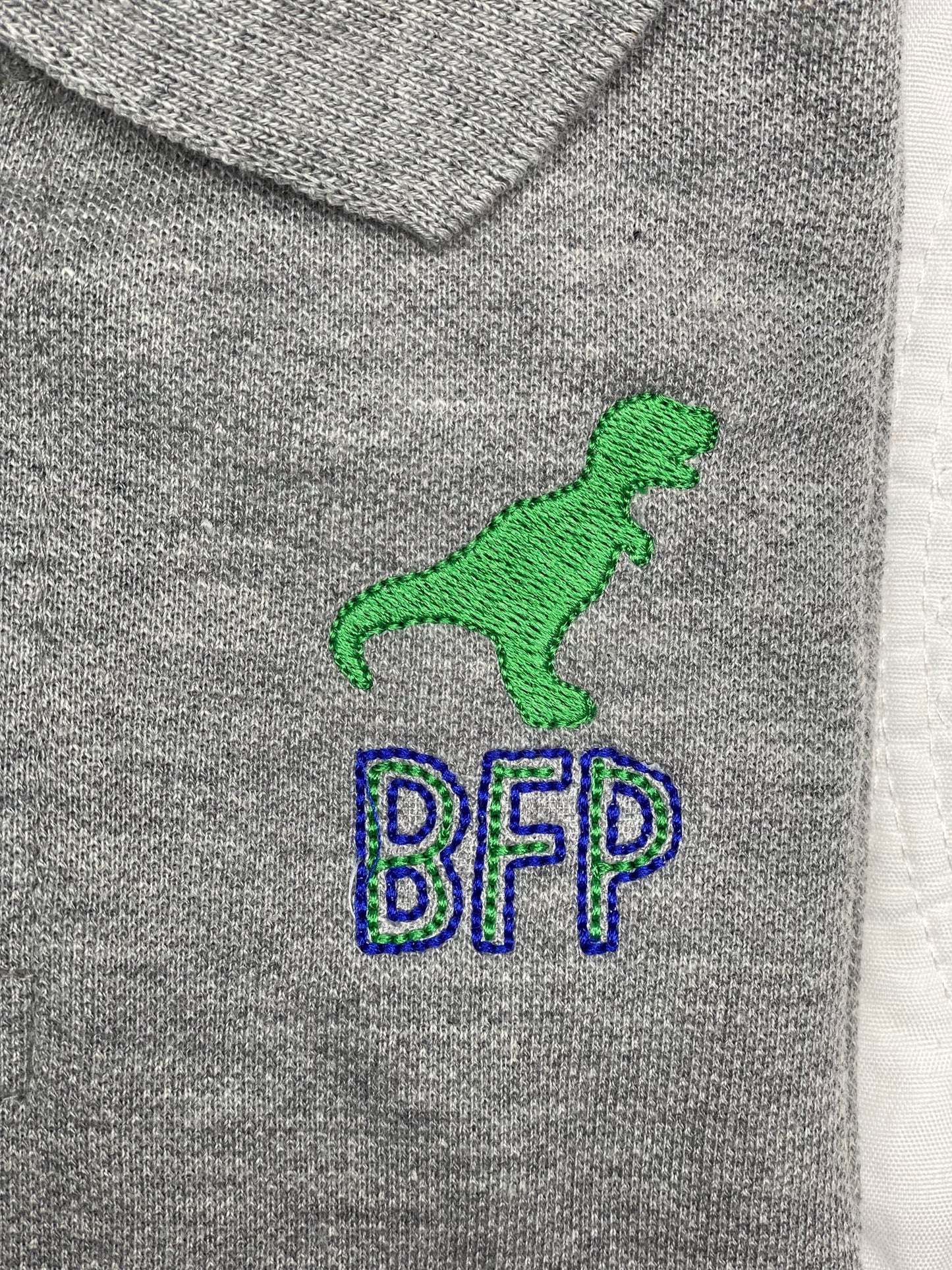 Boys Dinosaur Monogram Polo Design