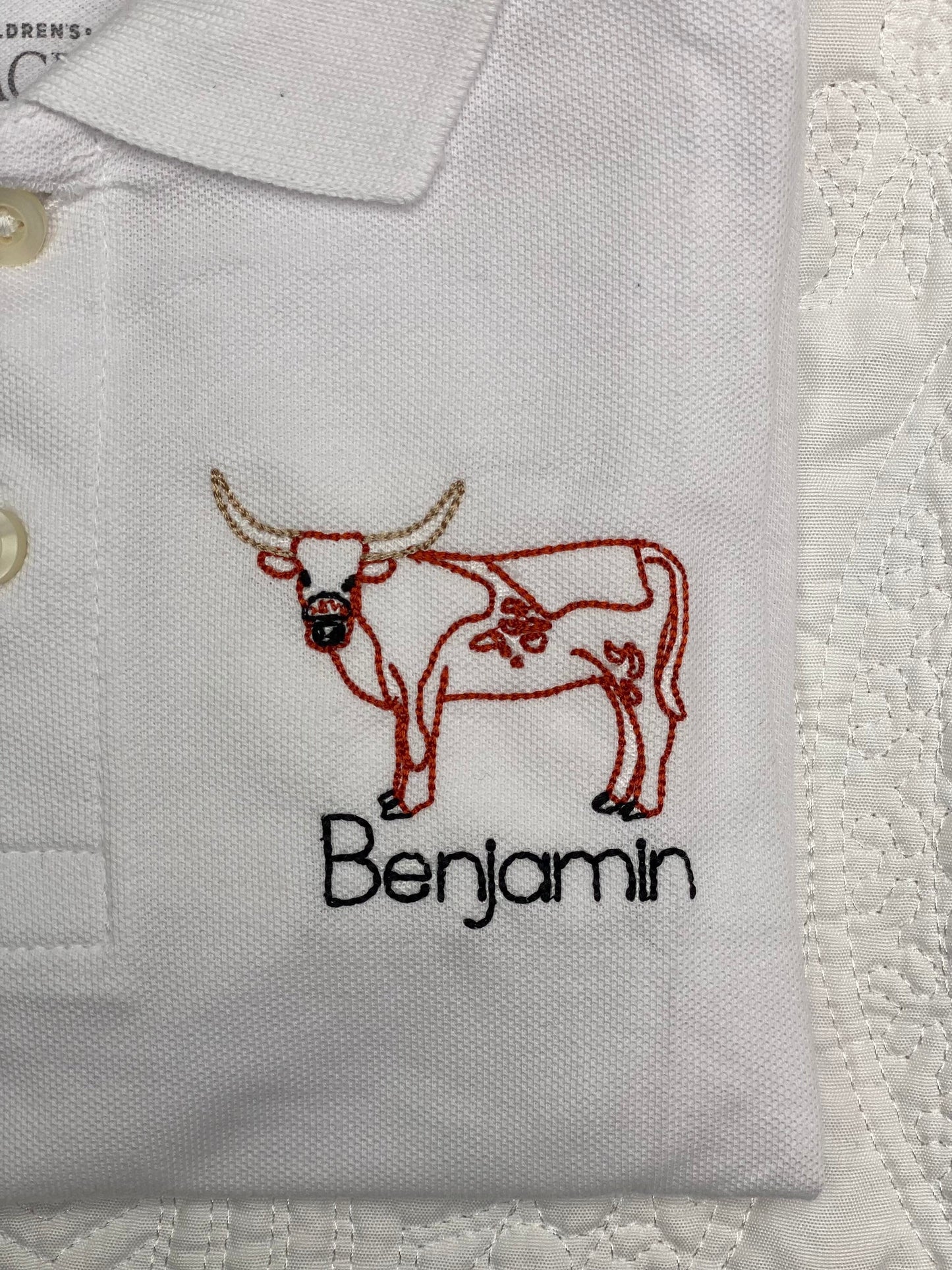 Boys Polo Longhorn Design