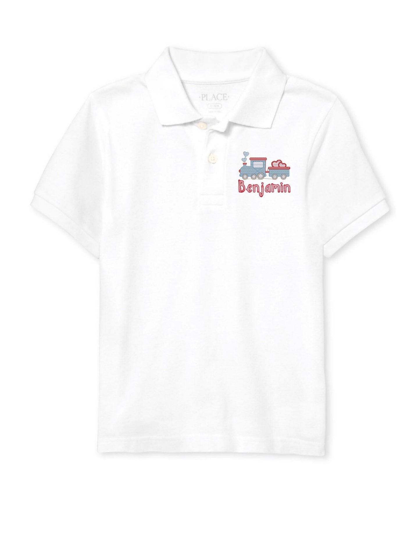 Boys Valentine's Day Train Polo Design