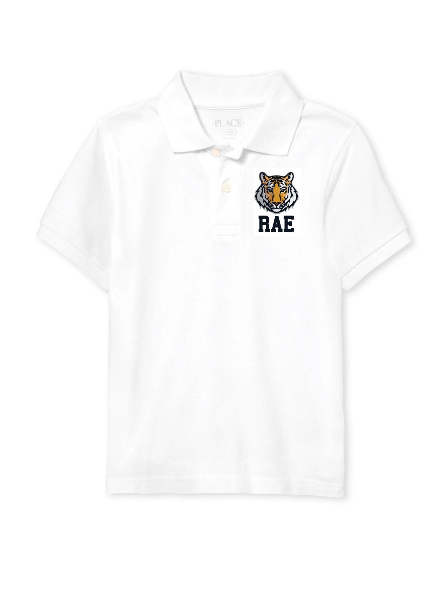 Boys Tiger Monogram Polo Design