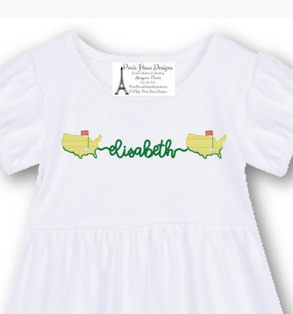 Girls Golf Monogram Dress
