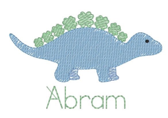 Boys Shamrock Stegosaurus Monogram Polo Design