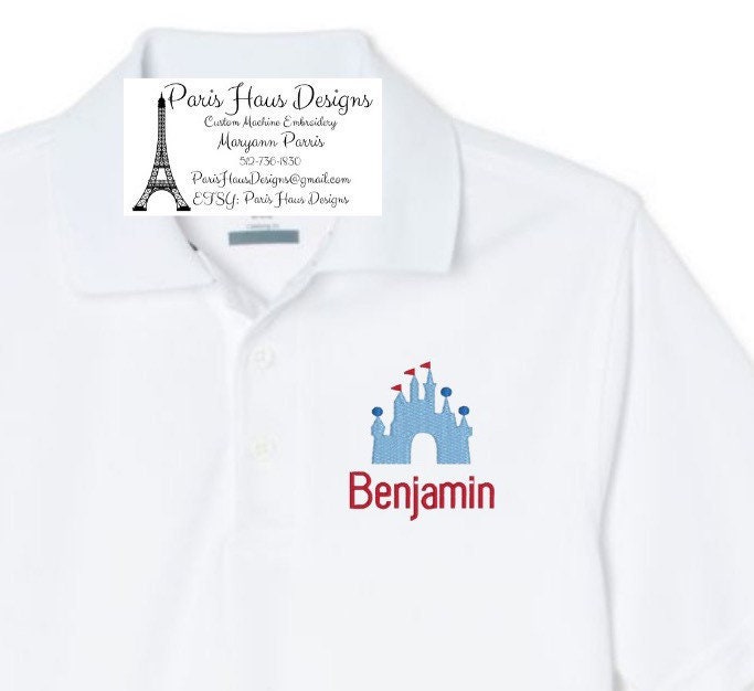 Boys Castle and Monogram Polo Design