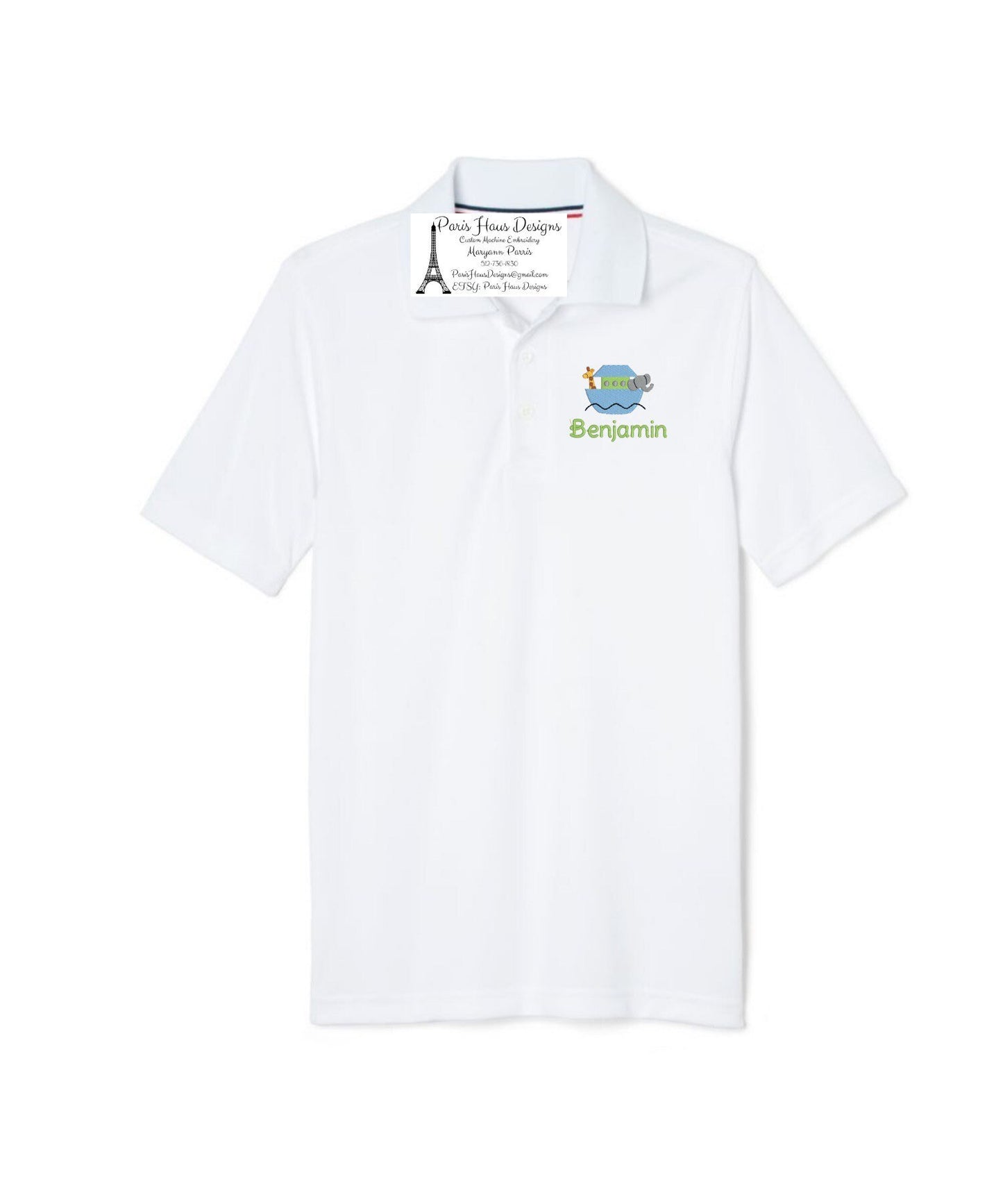 Boys Noah’s Ark and Monogram Polo Design