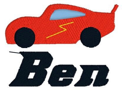 Boys Race Car and Monogram Polo Design