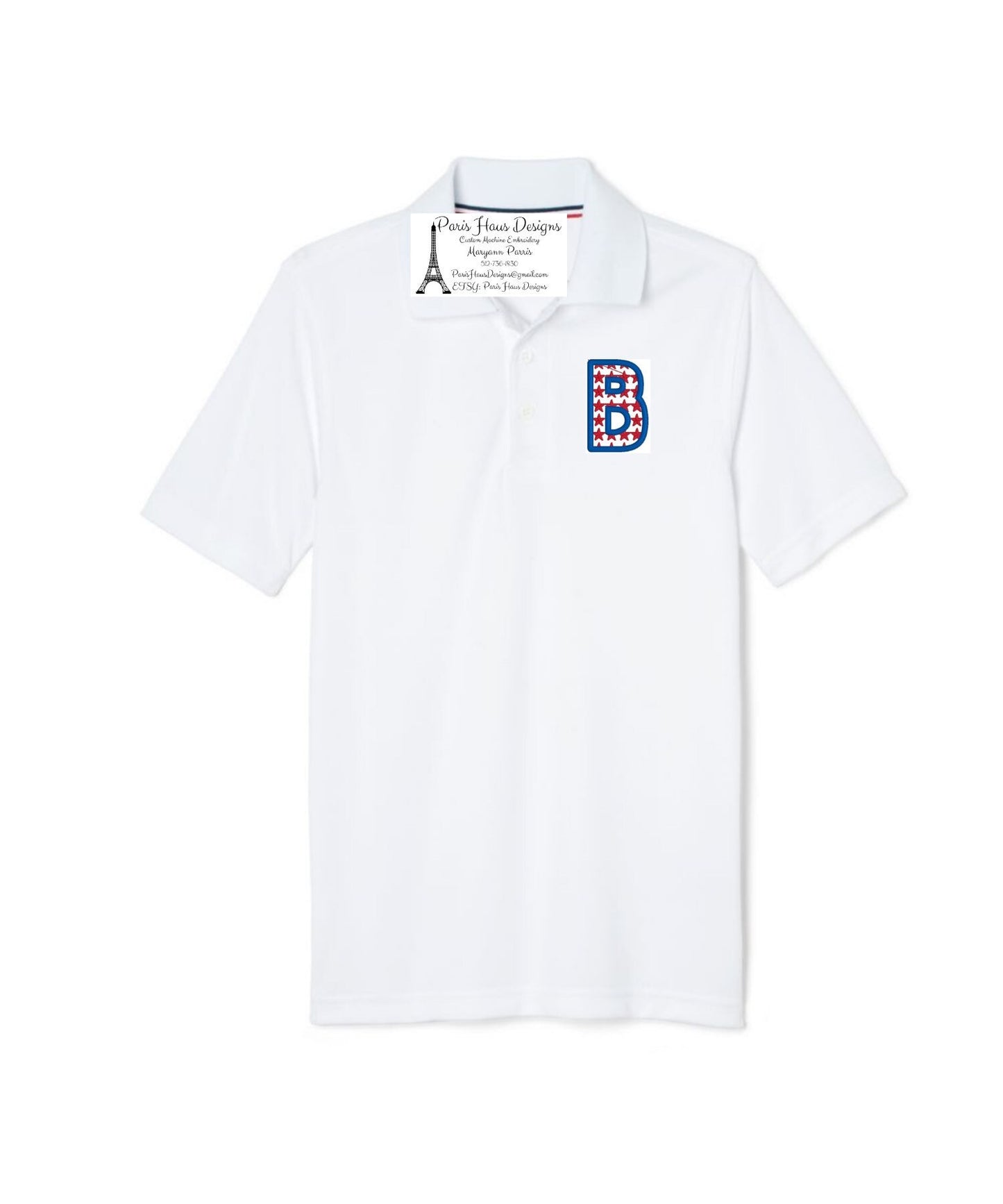 Boys Stars Monogram Polo Design