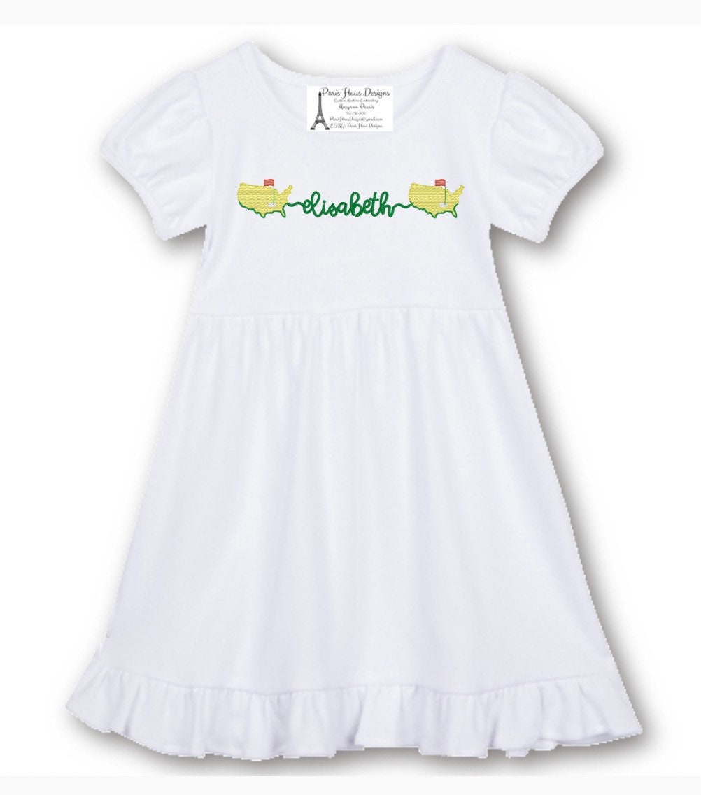 Girls Golf Monogram Dress