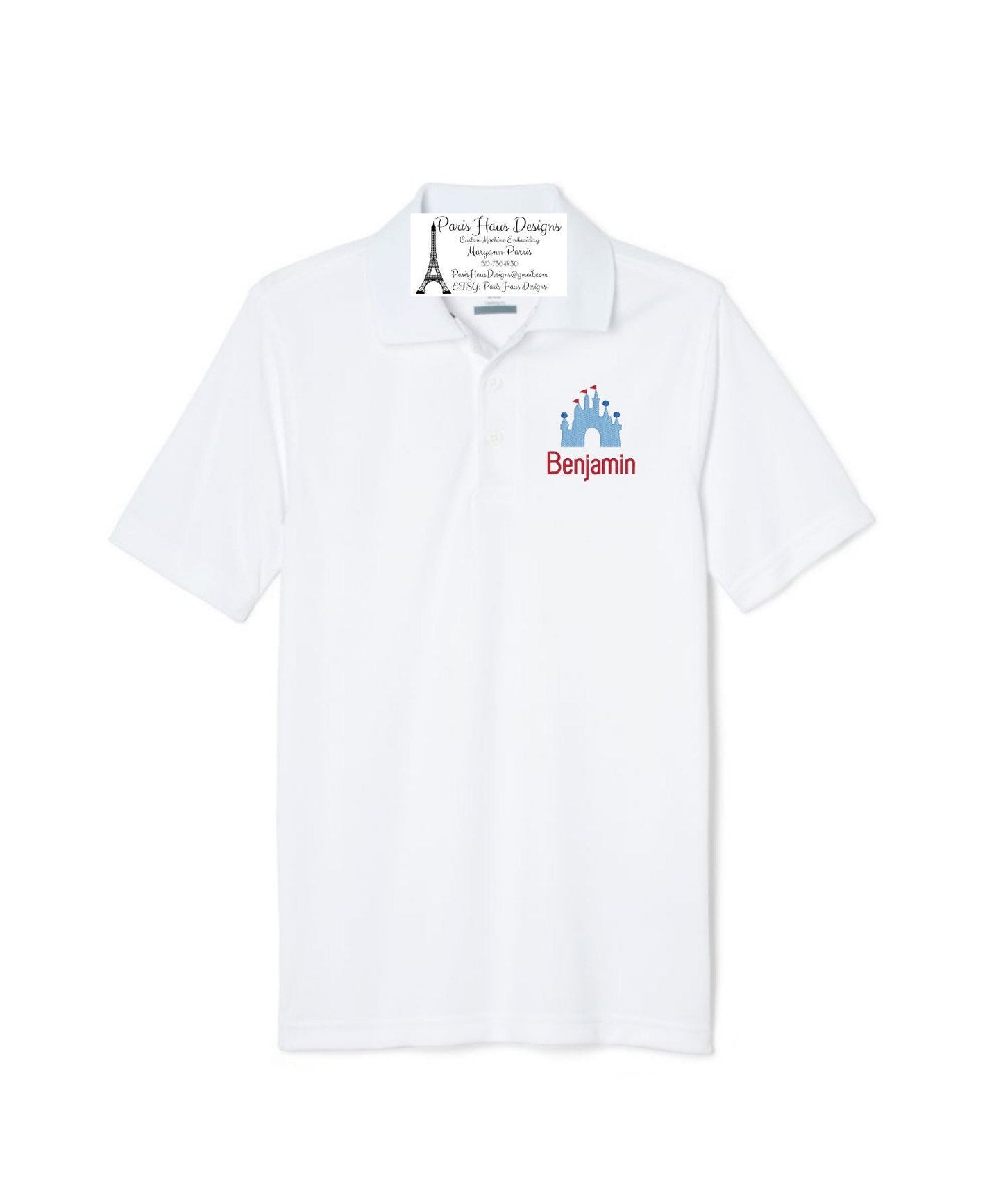 Boys Castle and Monogram Polo Design