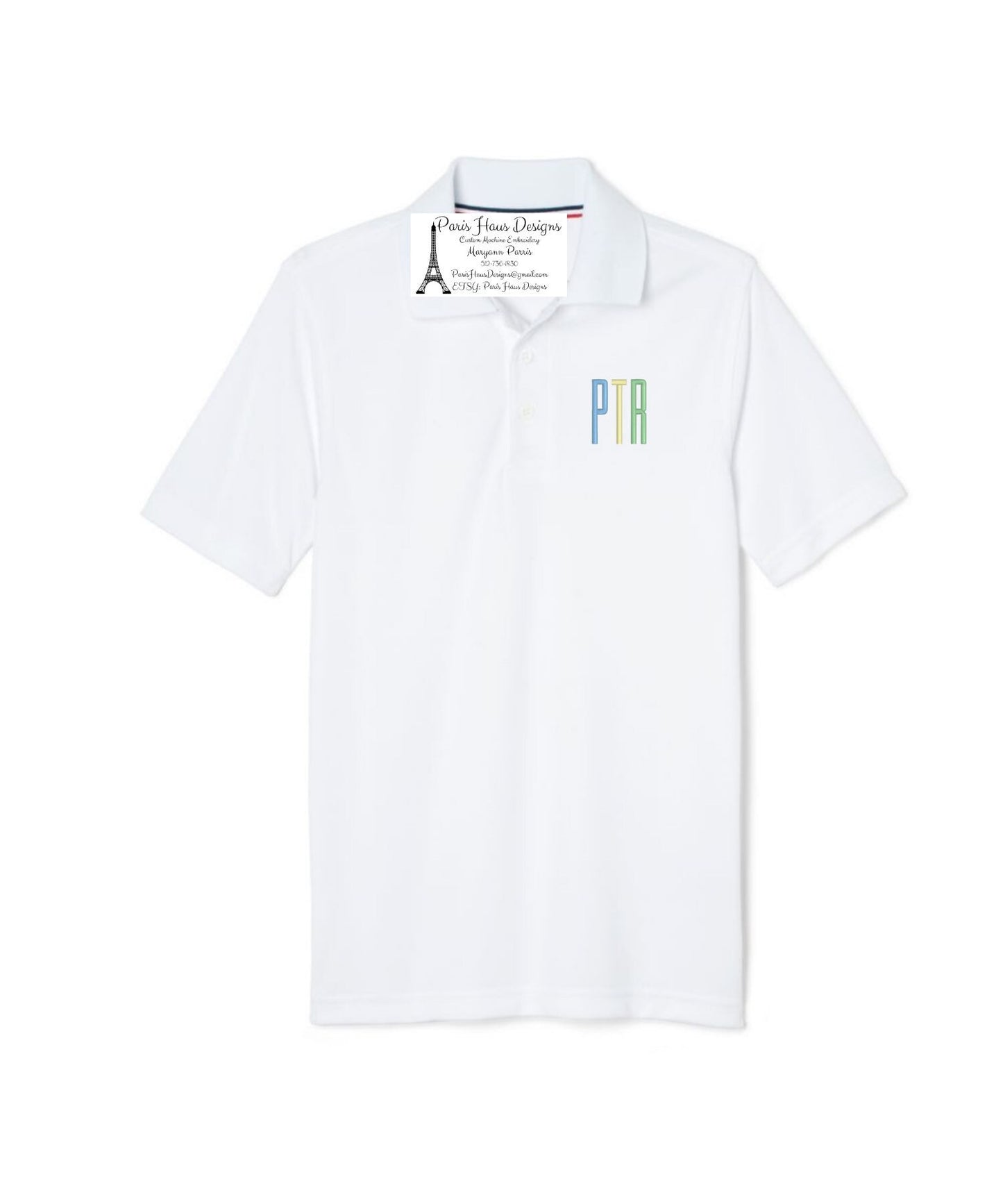 Boys Tall Gentleman Monogram Polo Design