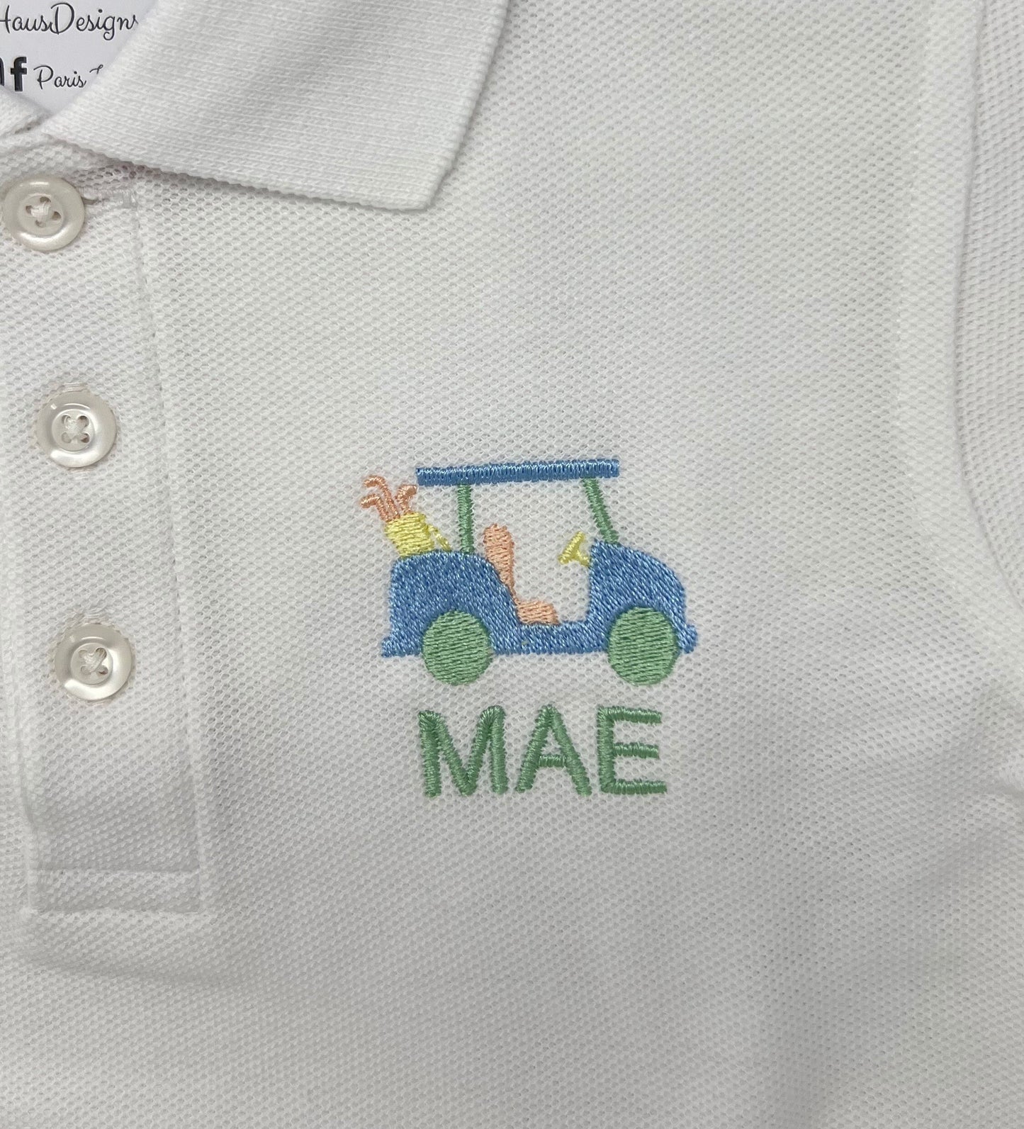 Boys Golf Cart Polo Design