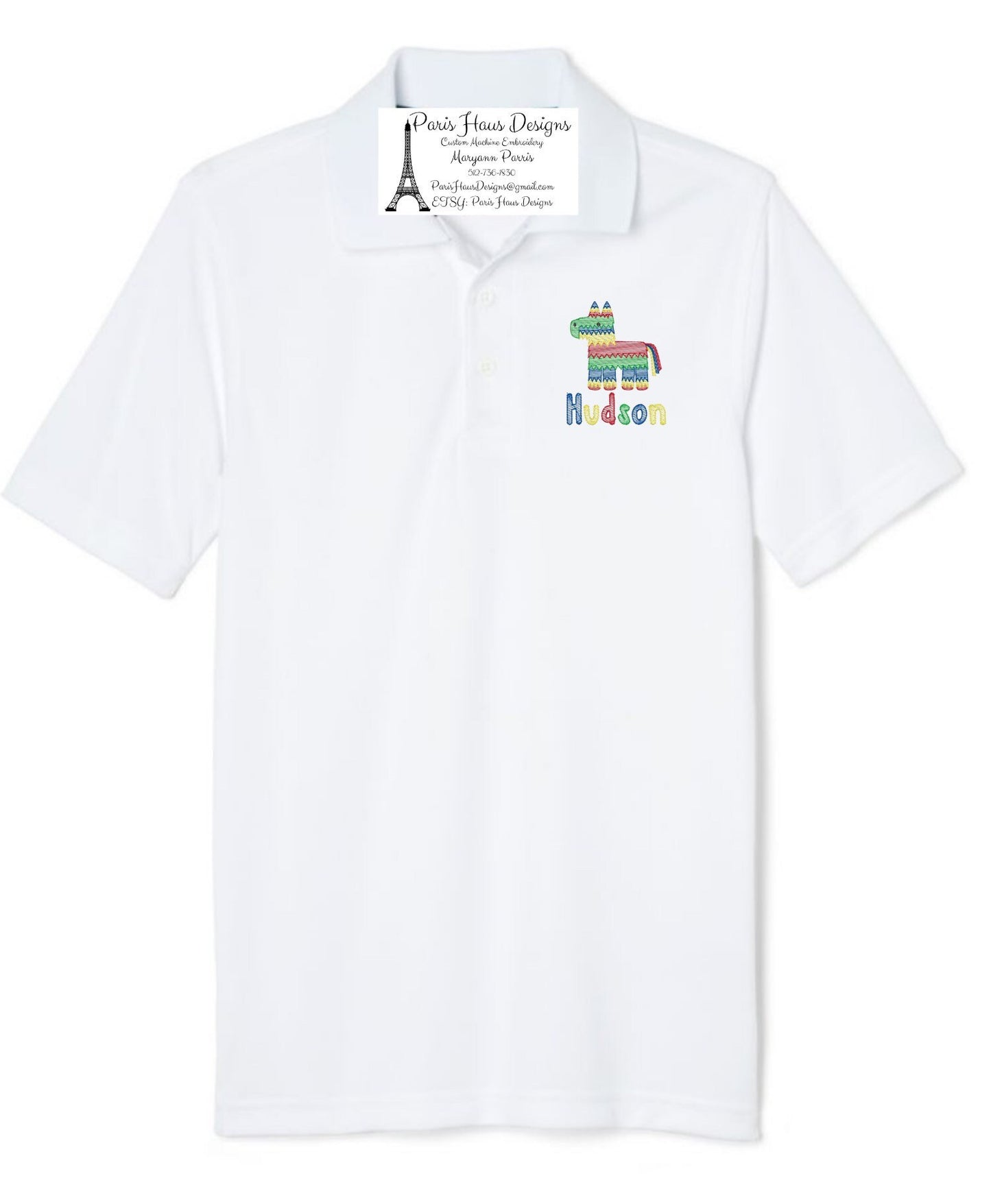 Boys Piñata Monogram Polo Design