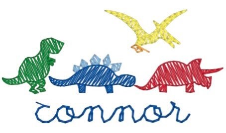 Boys Dinosaur Monogram Polo Design