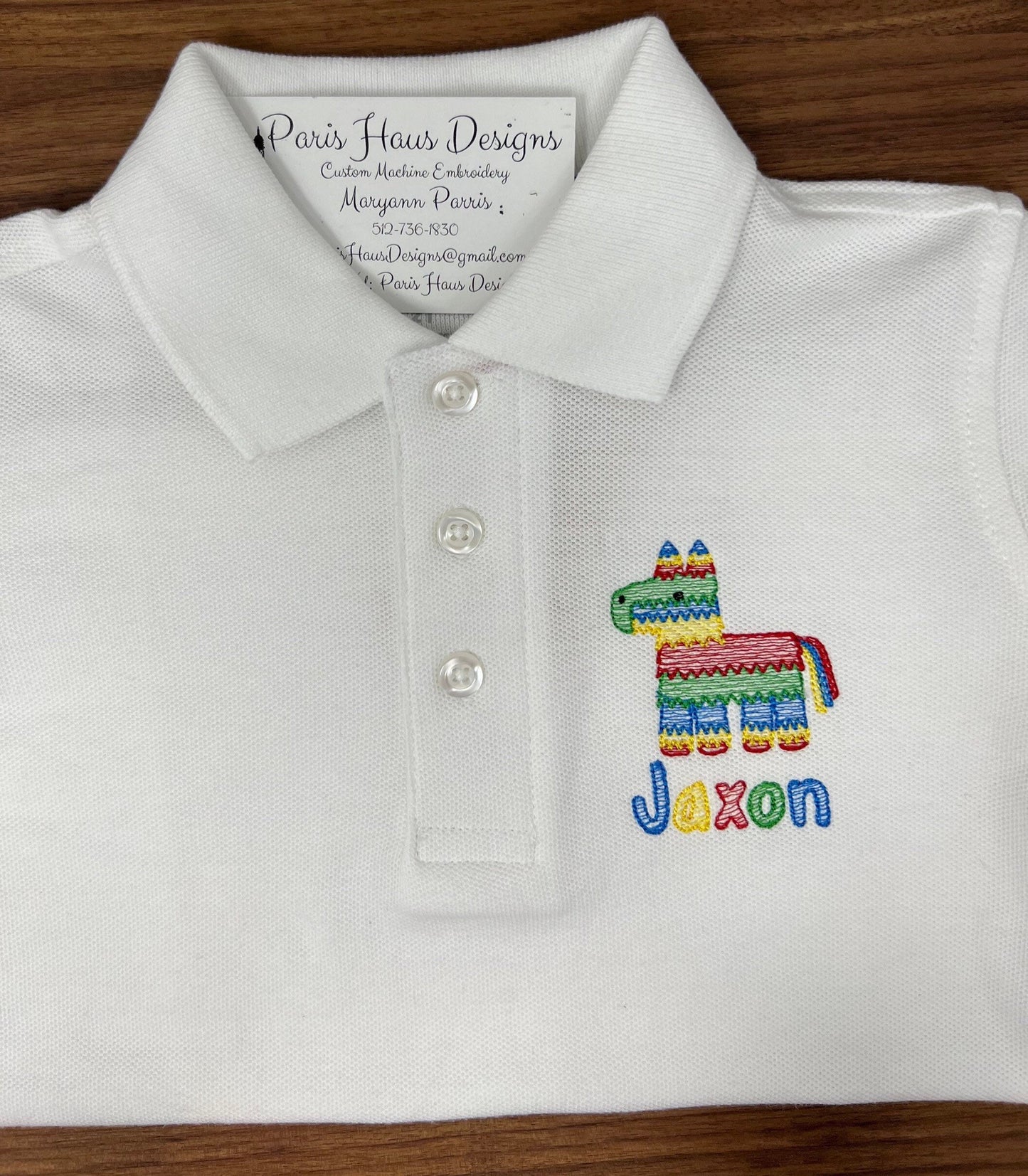 Boys Piñata Monogram Polo Design