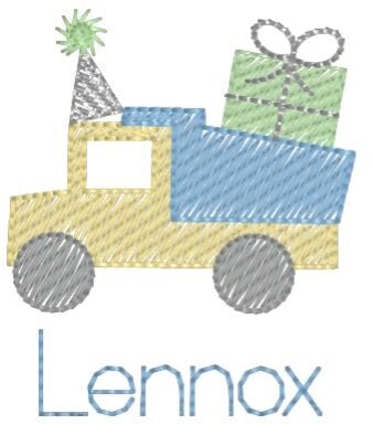 Boys Birthday Dump Truck Monogram Polo Design