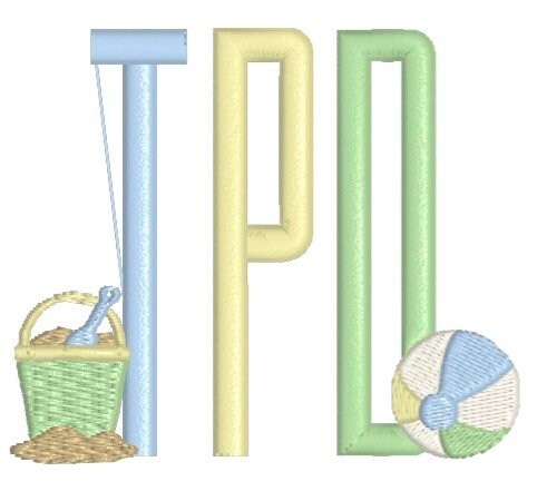 Boys Beach Monogram Polo Design