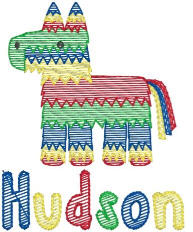 Boys Piñata Monogram Polo Design