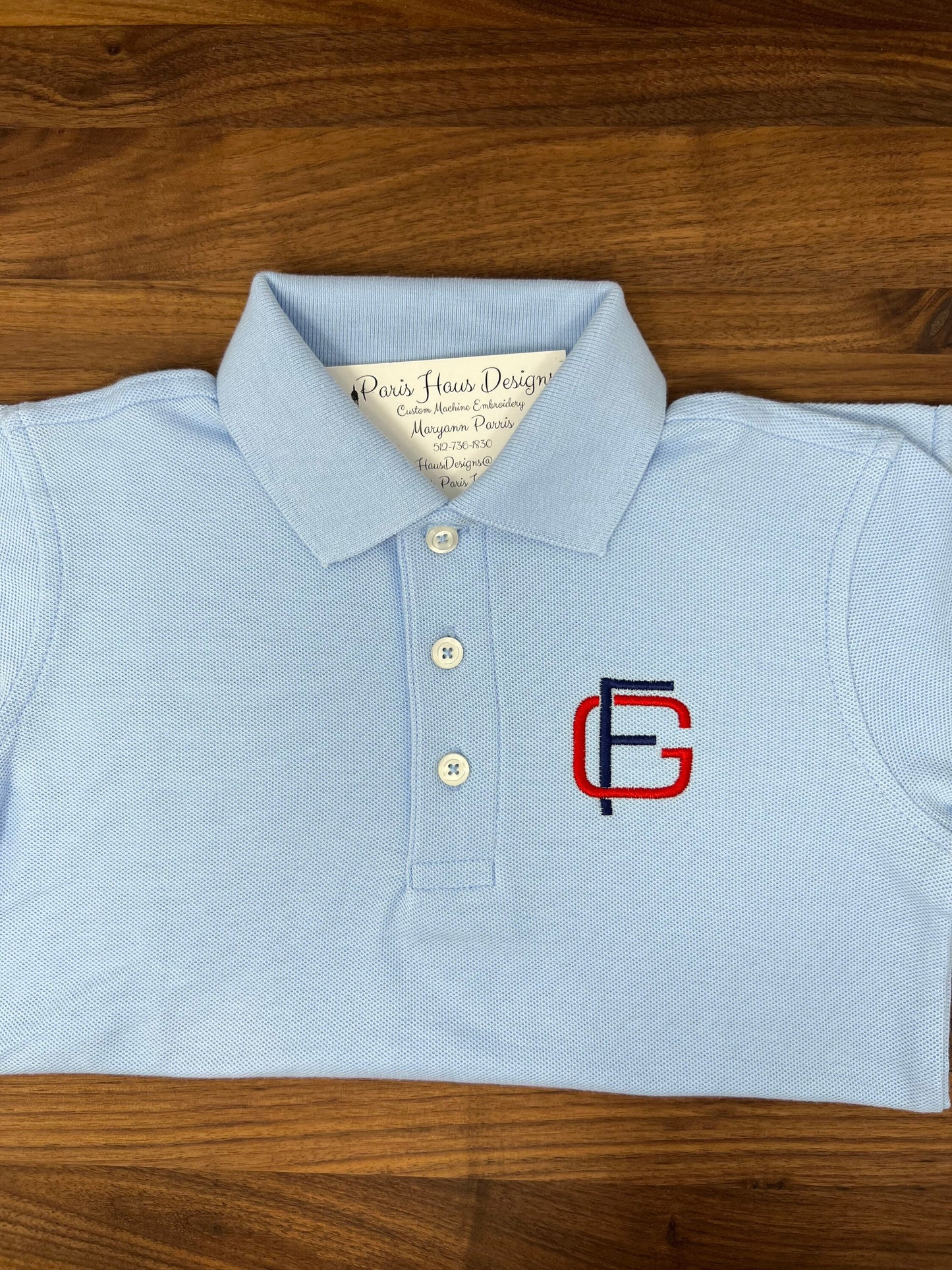 Boys Block Monogram Polo Design