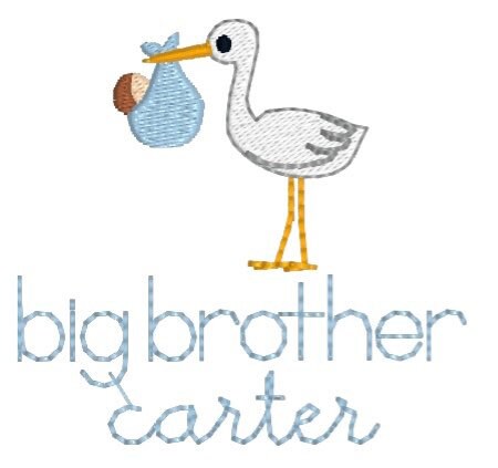 Boys Big Brother Monogram Polo Design