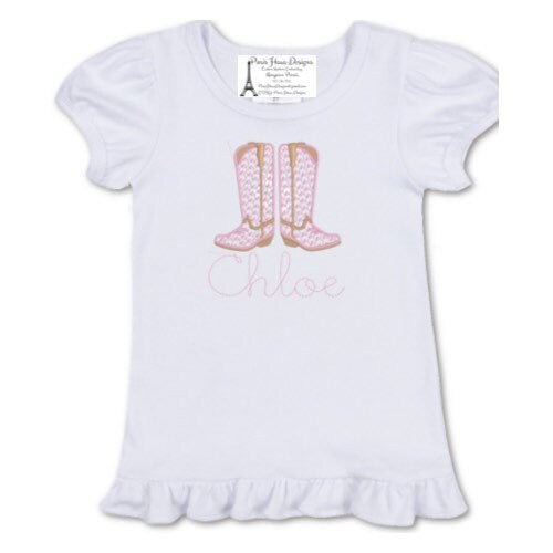 Girls Boots Monogram Dress
