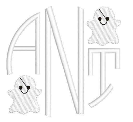 Boys Halloween Monogram Polo Design