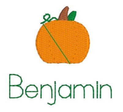 Boys Pumpkin Monogram Polo Design