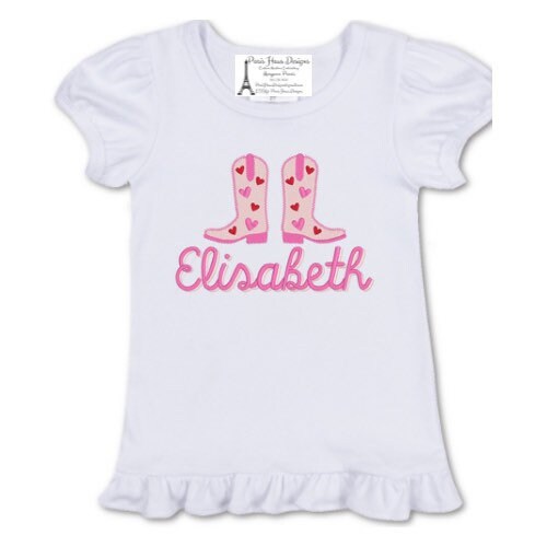 Girls Boots Monogram Dress
