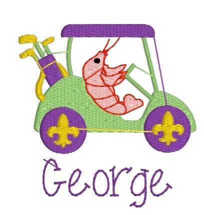 Boys Mardi Gras Monogram Polo Design