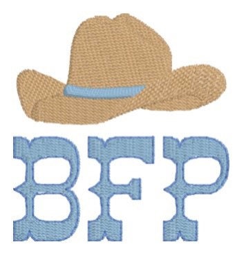 Boys Cowboy Hat Monogram Polo Design