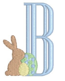 Boys Bunny Monogram Polo Design