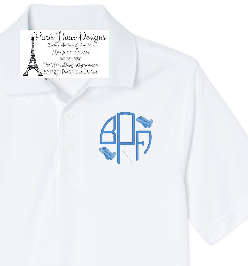 Boys Monogram Polo Design
