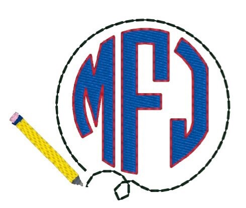 Boys Pencil Monogram Polo Design