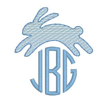 Boys Bunny Monogram Polo Design