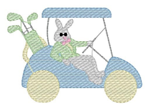 Boys Easter Bunny Monogram Polo Design