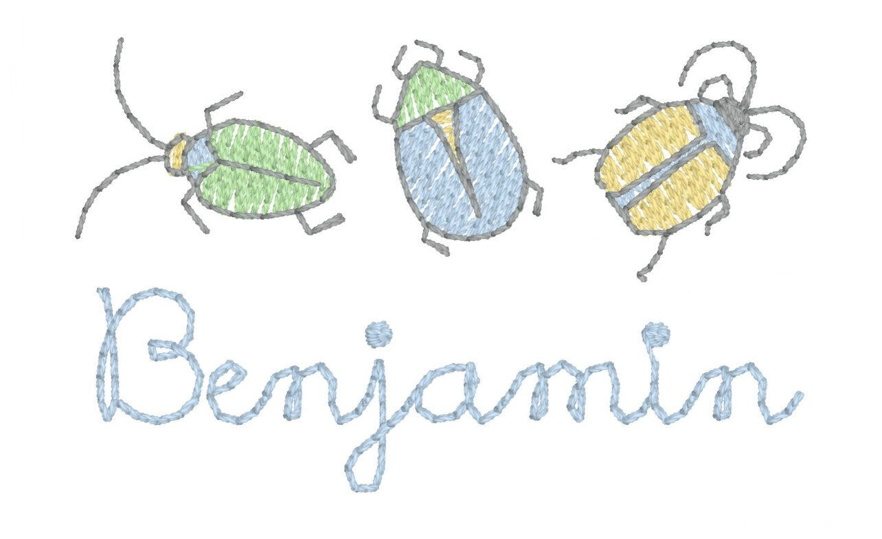 Boys Bug Monogram Polo Design
