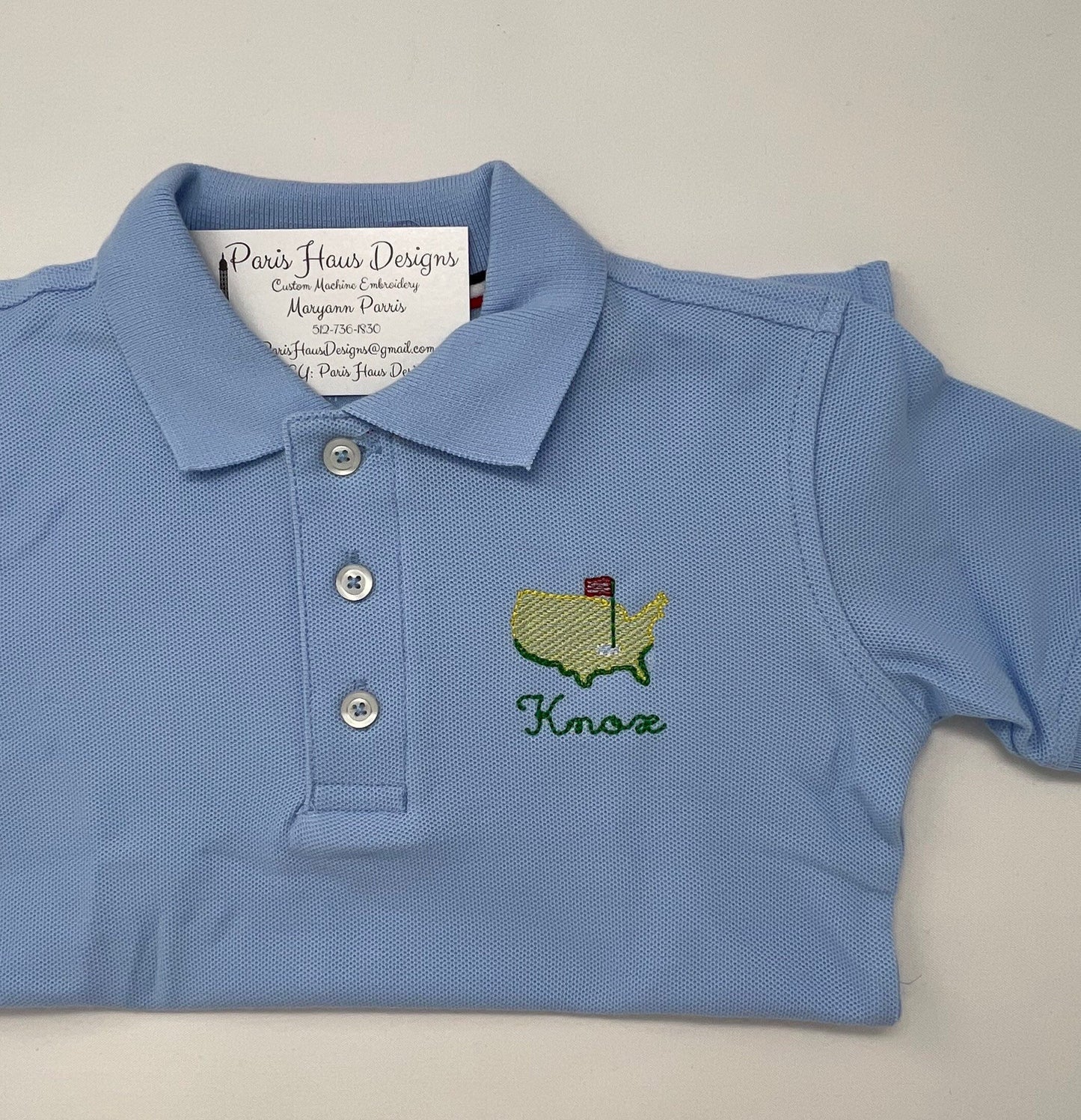 Boys Golf Monogram Polo Design