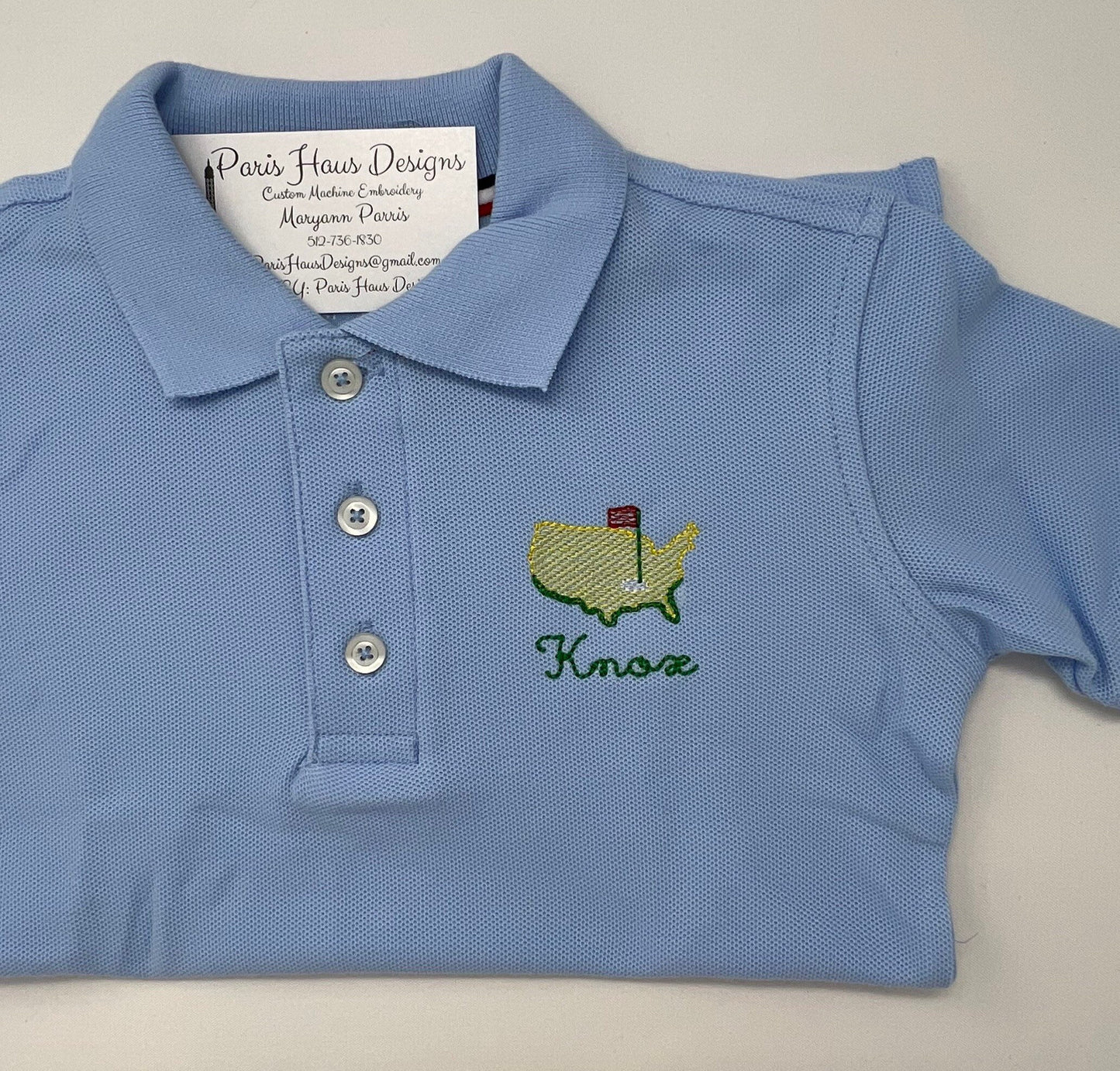 Boys Golf Monogram Polo Design