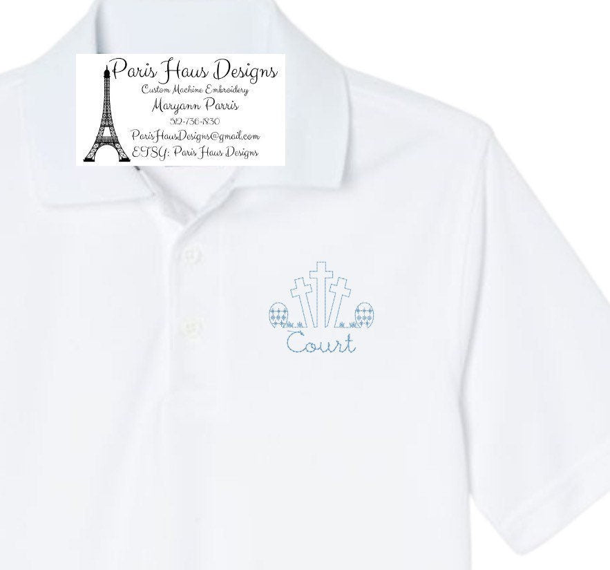 Boys Easter Monogram Polo Design