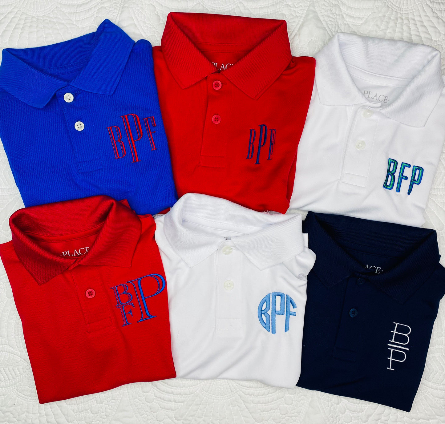 Monogramed Polo Shirts for Boys