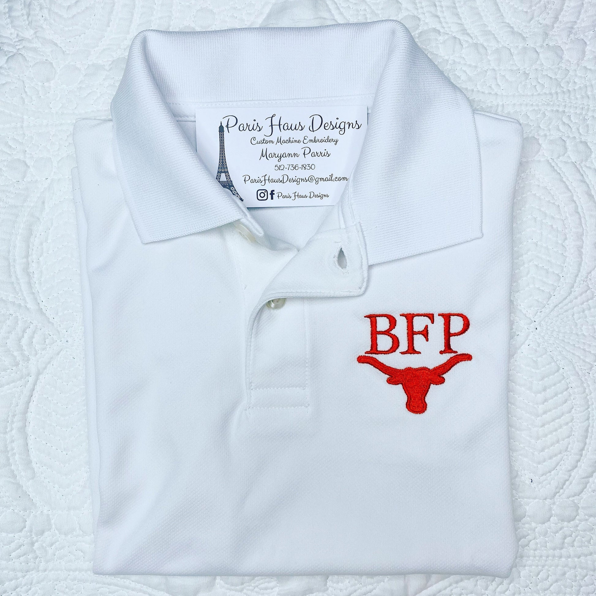 Boys Polo Longhorn Design
