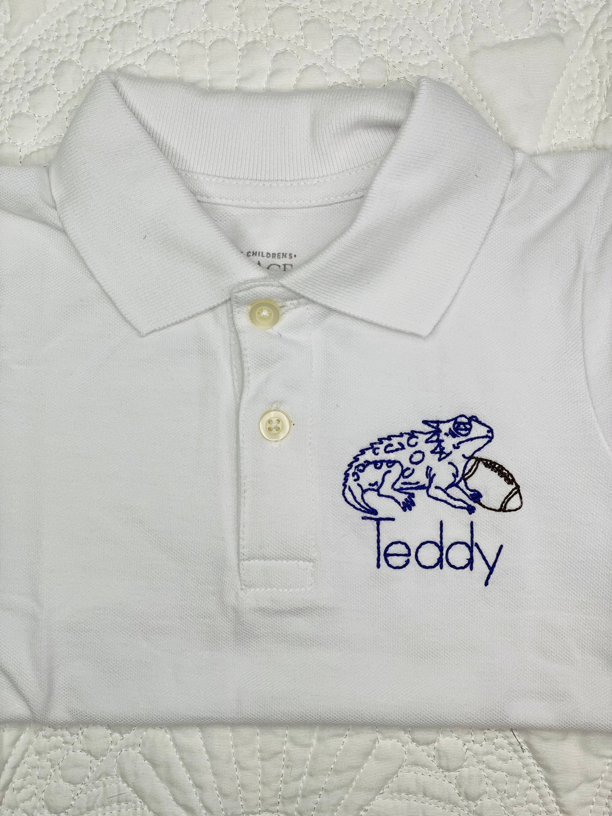 Boys Polo Horned Frog Design