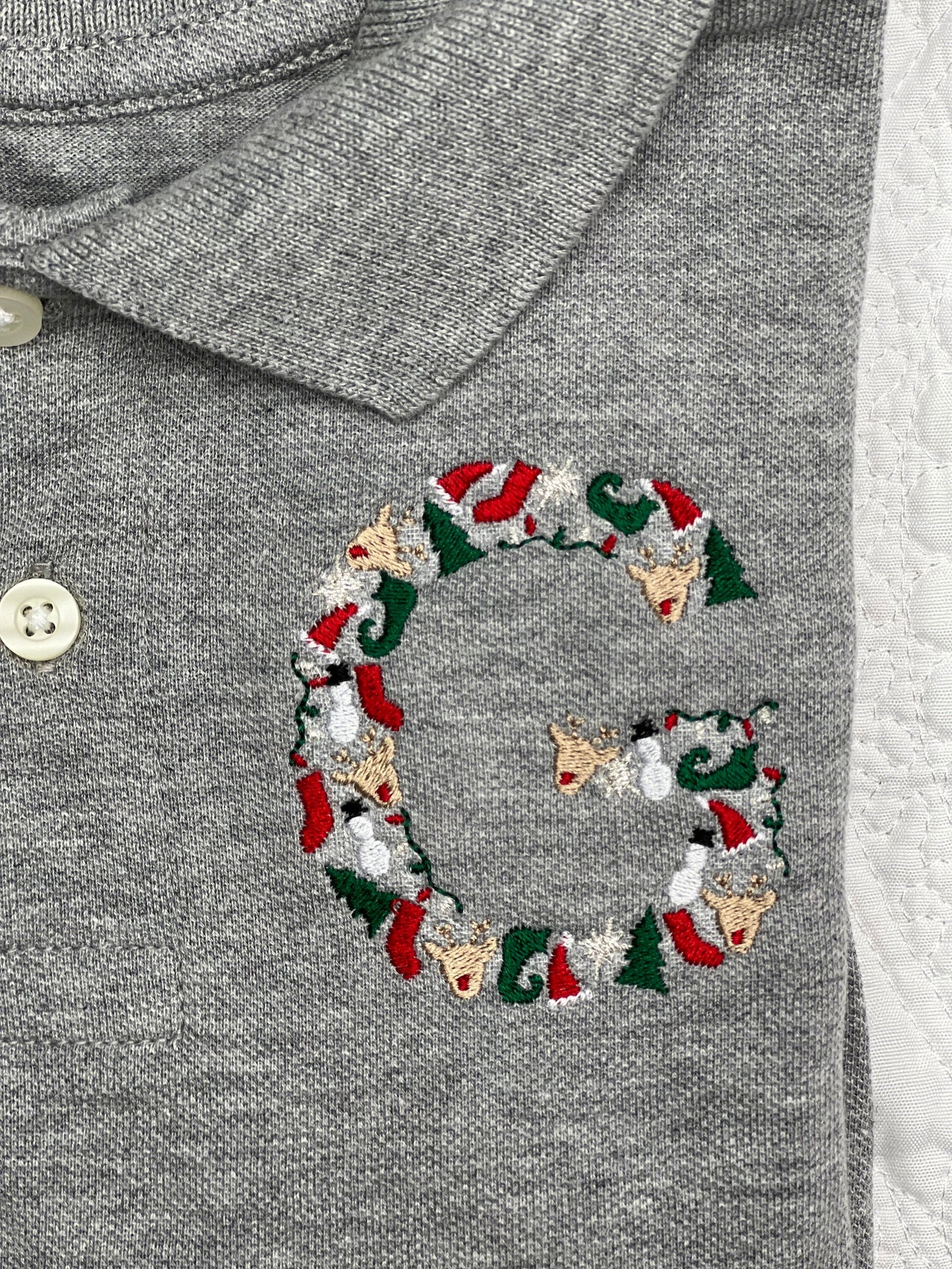 Boys Christmas Letter Polo Design