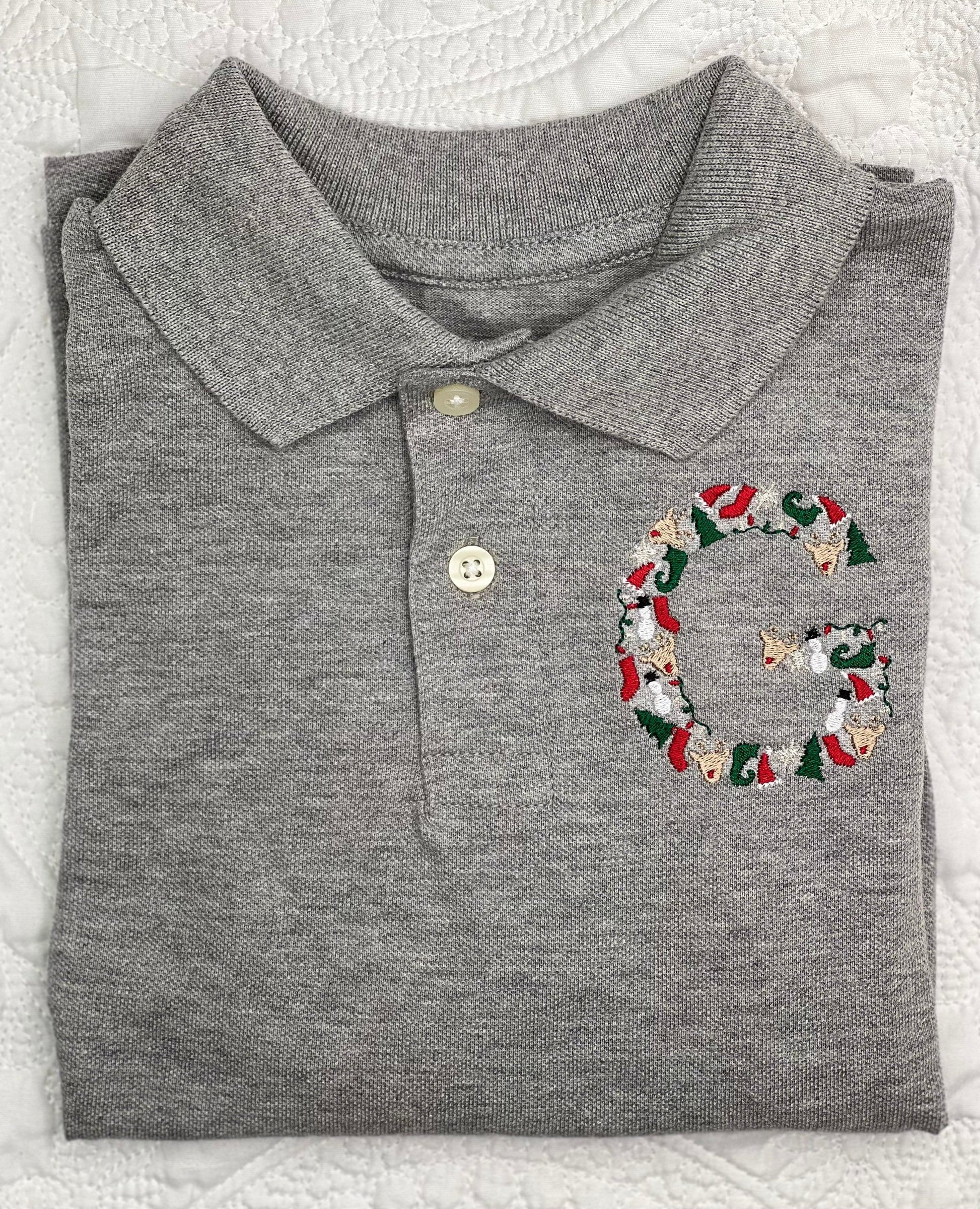 Boys Christmas Letter Polo Design