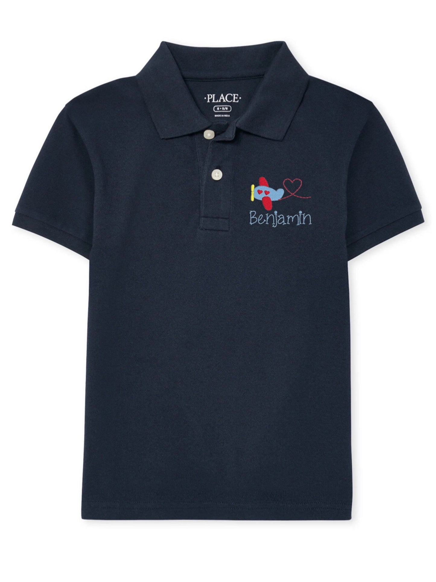 Boys Valentine's Day Plane Polo Design