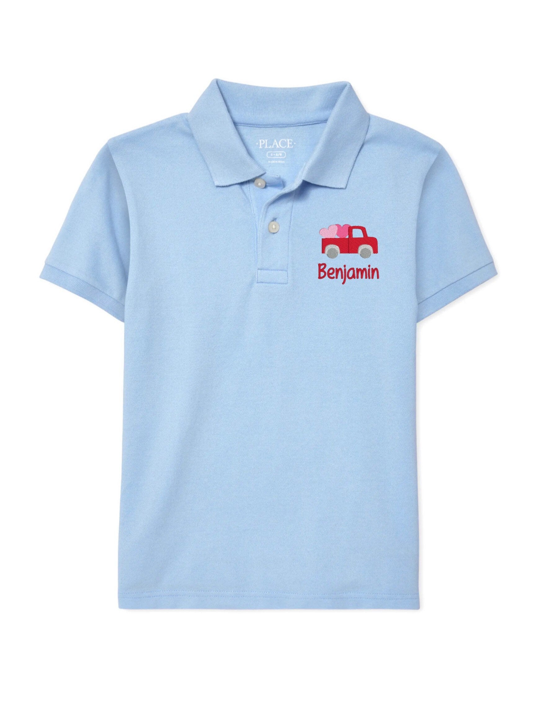 Boys Valentine's Day Truck Polo Design