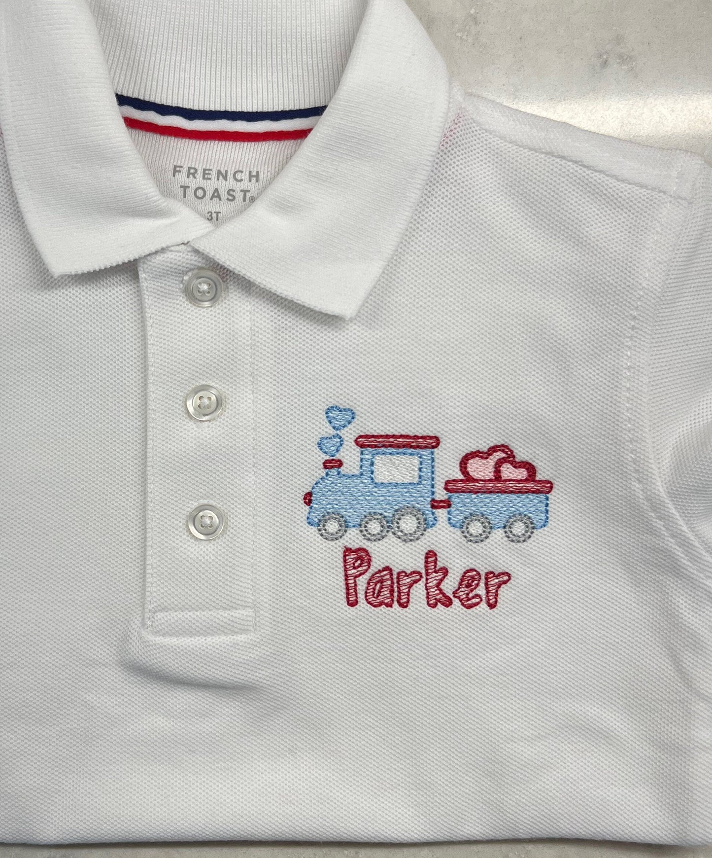 Boys Valentine's Day Train Polo Design