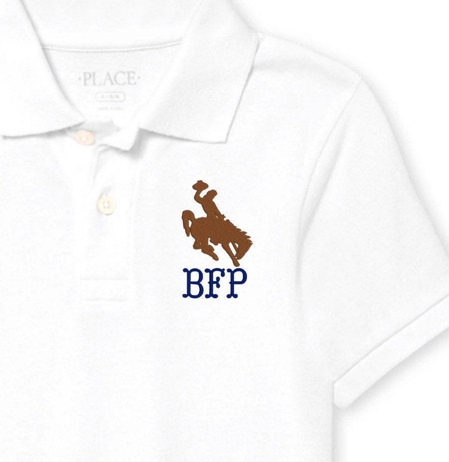 Boys Cowboy Monogram Polo Design