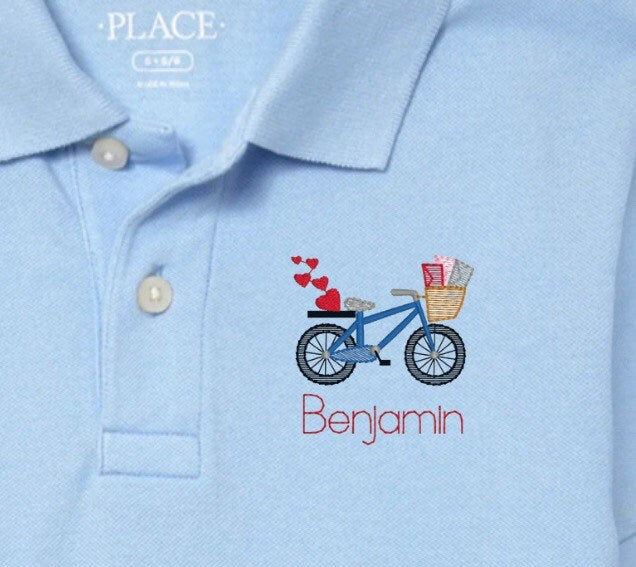 Boys Valentine's Day Bicycle Polo Design