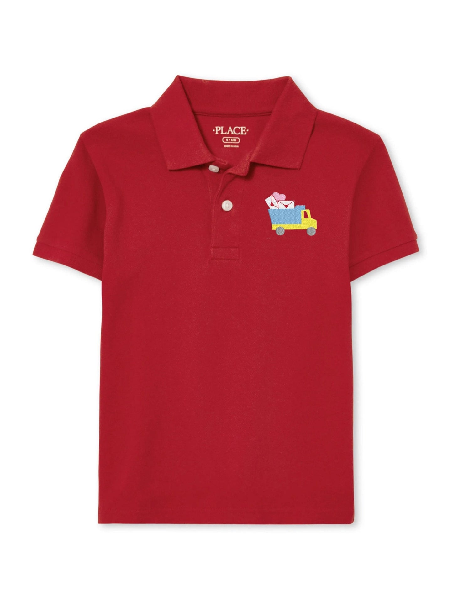 Boys Valentine's Day Dump Truck Polo Design